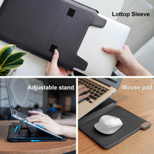 Lade das Bild in den Galerie-Viewer, Casekis Leather Laptop Bag with Mouse Pad Adjustable Stand for Laptop 15 inch/16 inch