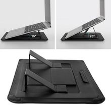 Lade das Bild in den Galerie-Viewer, Casekis Leather Laptop Bag with Mouse Pad Adjustable Stand for Laptop 15 inch/16 inch