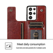 Lade das Bild in den Galerie-Viewer, Casekis Cardholder Leather Wallet Phone Case For Galaxy