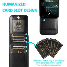 Load image into Gallery viewer, Casekis Bracket Card Slot Phone Case Black
