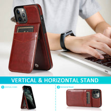 Load image into Gallery viewer, Casekis Bracket Card Slot Phone Case Brown