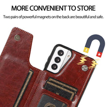 Lade das Bild in den Galerie-Viewer, Casekis Cardholder Leather Wallet Phone Case For Galaxy S21 5G