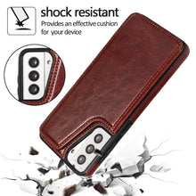 Lade das Bild in den Galerie-Viewer, Casekis Cardholder Leather Wallet Phone Case For Galaxy S21 5G