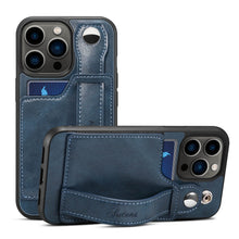 Lade das Bild in den Galerie-Viewer, Casekis Wristband Stand Phone Case Blue