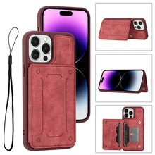 Load image into Gallery viewer, Casekis Magnetic Cardholder Phone Case Red