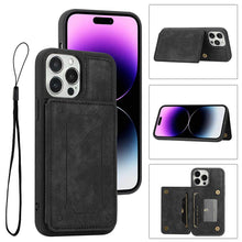 Load image into Gallery viewer, Casekis Magnetic Cardholder Phone Case Black