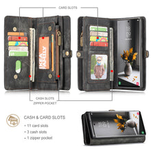 Lade das Bild in den Galerie-Viewer, Casekis Zipper Wallet PU Leather Case Black