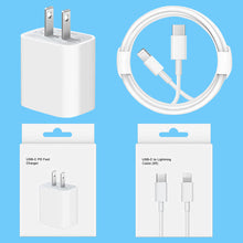 Lade das Bild in den Galerie-Viewer, CASEKIS 20W Tpye-C Fast Charger With 6ft Cable For iPhone