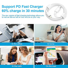 Lade das Bild in den Galerie-Viewer, CASEKIS 20W Tpye-C Fast Charger With 6ft Cable For iPhone