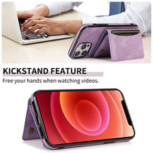 Load image into Gallery viewer, Casekis Wallet Case Tri-fold Cardholder Phone Case Purple