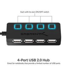 Load image into Gallery viewer, 4-Port USB 2.0 Data Hub