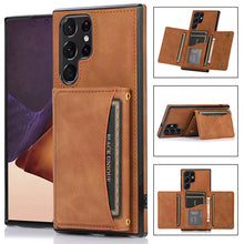 Load image into Gallery viewer, Casekis Wallet Case Tri-fold Cardholder Phone Case Brown