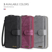 Load image into Gallery viewer, Casekis Zipper Wallet Detachable Phone Case Gray