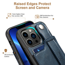 Lade das Bild in den Galerie-Viewer, Casekis Wristband Stand Phone Case Blue