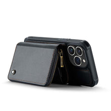 Load image into Gallery viewer, Casekis Zipper Crossbody Wallet RFID Phone Case Black