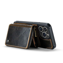 Load image into Gallery viewer, Casekis Zipper Crossbody Wallet RFID Phone Case Coffee