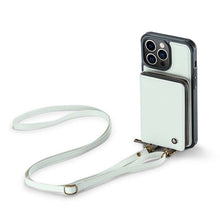 Load image into Gallery viewer, Casekis Zipper Crossbody Wallet RFID Phone Case White