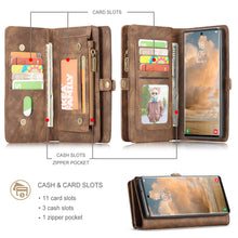 Lade das Bild in den Galerie-Viewer, Casekis Zipper Wallet PU Leather Case Brown