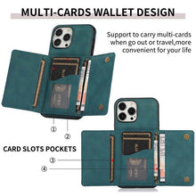 Load image into Gallery viewer, Casekis Wallet Case Tri-fold Cardholder Phone Case Blue