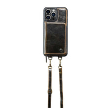 Load image into Gallery viewer, Casekis Zipper Crossbody Wallet RFID Phone Case Coffee