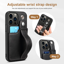 Load image into Gallery viewer, Casekis Wristband Stand Phone Case Black