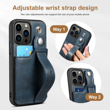 Lade das Bild in den Galerie-Viewer, Casekis Wristband Stand Phone Case Blue