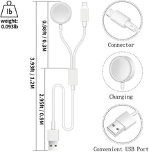 Lade das Bild in den Galerie-Viewer, Charging Cable for iWatch, Phone & Pad Series, 2-in-1 Upgraded Version