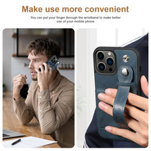 Lade das Bild in den Galerie-Viewer, Casekis Wristband Stand Phone Case Blue