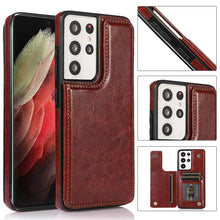 Lade das Bild in den Galerie-Viewer, Casekis Cardholder Leather Wallet Phone Case For Galaxy