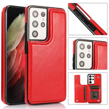 Lade das Bild in den Galerie-Viewer, Casekis Cardholder Leather Wallet Phone Case For Galaxy