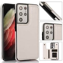 Lade das Bild in den Galerie-Viewer, Casekis Cardholder Leather Wallet Phone Case For Galaxy S21 Ultra