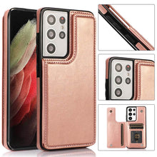 Lade das Bild in den Galerie-Viewer, Casekis Cardholder Leather Wallet Phone Case For Galaxy