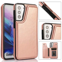Lade das Bild in den Galerie-Viewer, Casekis Cardholder Leather Wallet Phone Case For Galaxy S21 5G