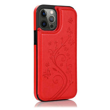 Lade das Bild in den Galerie-Viewer, Casekis Butterfly Embossing Wallet Phone Case Red