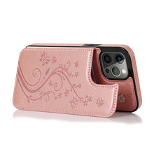 Lade das Bild in den Galerie-Viewer, Casekis Butterfly Embossing Wallet Phone Case Rose Gold