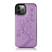 Lade das Bild in den Galerie-Viewer, Casekis Butterfly Embossing Wallet Phone Case Purple