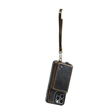 Load image into Gallery viewer, Casekis Zipper Crossbody Wallet RFID Phone Case Coffee