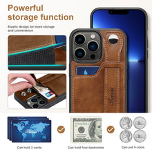 Lade das Bild in den Galerie-Viewer, Casekis Wristband Stand Phone Case Brown
