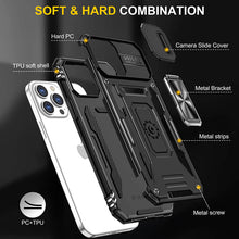Lade das Bild in den Galerie-Viewer, Casekis Sliding Camera Cover Anti-Fall Phone Case Black