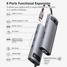 Lade das Bild in den Galerie-Viewer, 8 in 1 USB C Hub Docking Station