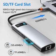 Lade das Bild in den Galerie-Viewer, 8 in 1 USB C Hub Docking Station