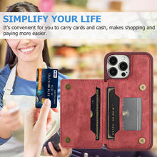 Load image into Gallery viewer, Casekis Magnetic Cardholder Phone Case Red