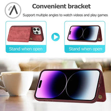 Load image into Gallery viewer, Casekis Magnetic Cardholder Phone Case Red