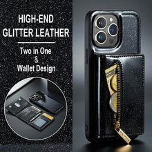 Load image into Gallery viewer, Casekis Glitter Cardholer Magnetic Phone Case Black