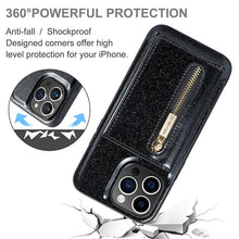 Load image into Gallery viewer, Casekis Glitter Cardholer Magnetic Phone Case Black