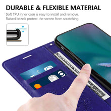Lade das Bild in den Galerie-Viewer, Casekis Embossed Butterfly Wallet Phone Case Blue