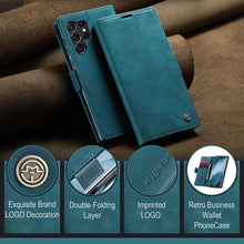 Lade das Bild in den Galerie-Viewer, Casekis Retro Wallet Case Blue
