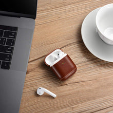 Lade das Bild in den Galerie-Viewer, Casekis Genuine Leather Case for AirPods 1/2