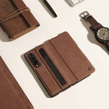 Lade das Bild in den Galerie-Viewer, Casekis Leather Case With S-pen Slot for Galaxy Z Fold 3 5G
