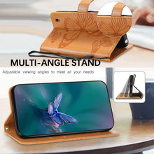 Lade das Bild in den Galerie-Viewer, Casekis Embossed Butterfly Wallet Phone Case Yellow